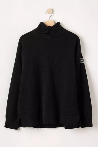 Paulina Windproof Sweater in Black