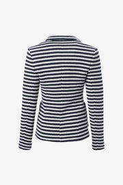 Knit Jacket in Navy-and-Ivory