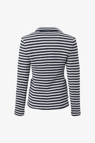 Knit Jacket in Navy-and-Ivory