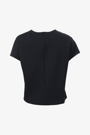 Cap Sleeve Top With Pleats at Neckline in 2 Colours
