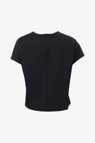 Cap Sleeve Top With Pleats at Neckline in 2 Colours