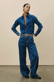Isabel Wide Leg Jean in North Beach