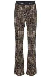 Joella Pants in Dark Brown Glen Check