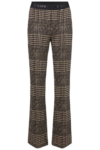 Joella Pants in Dark Brown Glen Check