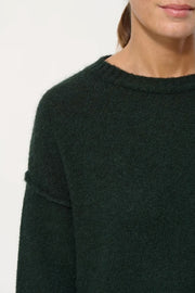 Cielo Oversized Wool-Mohair Sweater in Forest Green