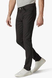 Cool Tapered-Legged Pant in Brown Houndstooth