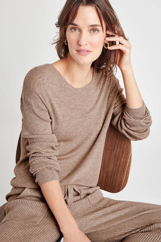 Georgie Cashblend Ribbed Sweater With Narrow Cuffs in 2 Colours