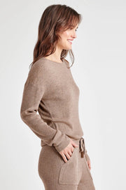 Georgie Cashblend Ribbed Sweater With Narrow Cuffs in 2 Colours