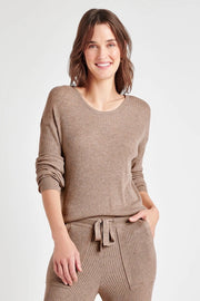 Georgie Cashblend Ribbed Sweater With Narrow Cuffs in 2 Colours