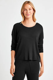 Georgie Cashblend Ribbed Sweater With Narrow Cuffs in 2 Colours