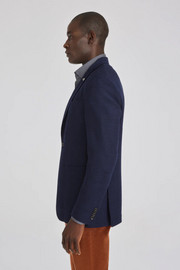 Solid navy wool sports coat