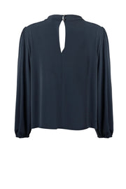 Long-Sleeved Matte-Jersey Blouse in 2 Colours