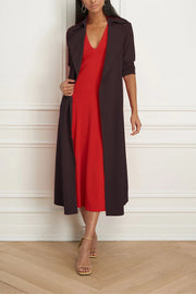 Matte Jersey Trench Coat