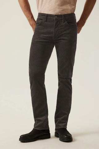 Courage Straight-Legged Jeans in Dark Olive Moleskin