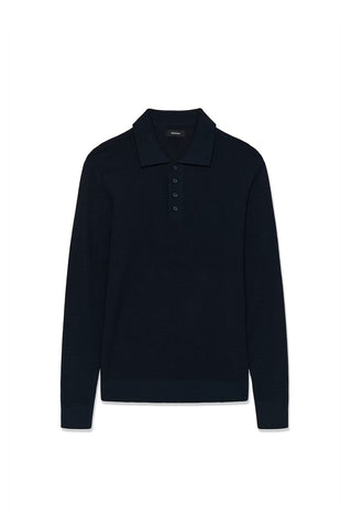 Kerone Long Sleeve Knit Polo Sweater in 2 Colors