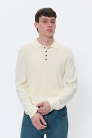 Kerone Long Sleeve Knit Polo Sweater in 2 Colors