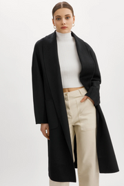 Thara Shawl-Collar Wool Coat in 2 Colours