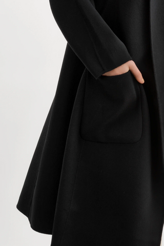 Thara Shawl-Collar Wool Coat in 2 Colours