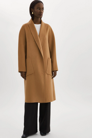 Thara Shawl-Collar Wool Coat in 2 Colours