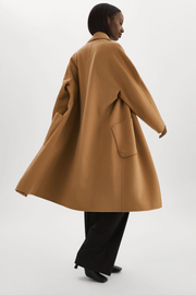 Thara Shawl-Collar Wool Coat in 2 Colours