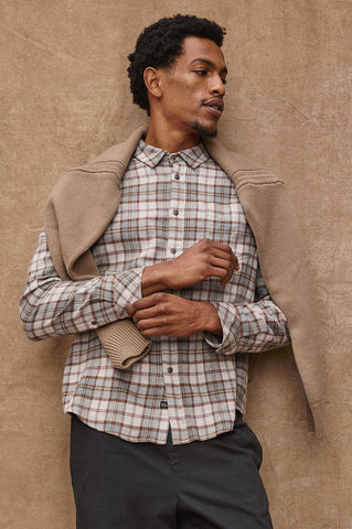 Lennox Long Sleeve Casual Shirt in Brushed Finish