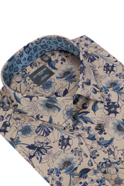Long-Sleeved Sport Shirt With Nature Print