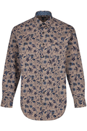 Long-Sleeved Sport Shirt With Nature Print