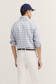 Long-Sleeved Shirt in Mini Floral Pattern