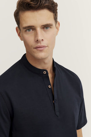 Short Sleeve Henley T-Shirt in 2 Colors