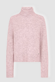 Aidy Thora Roll-Neck Knit Sweater in Ballet Slipper Pink