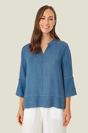 Deirdre Denim Top in Light Denim