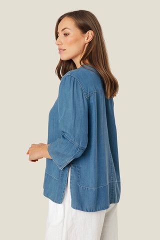 Deirdre Denim Top in Light Denim