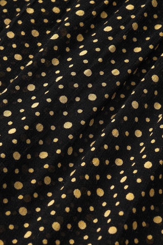 Dodilia Top in Black With Yellow Polka Dots