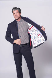 Masterson Waffle Knit Bibbed Sportcoat in Navy