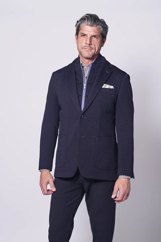 Masterson Waffle Knit Bibbed Sportcoat in Navy