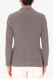 Reg Sport Coat in Blue and Taupe Knit