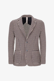 Reg Sport Coat in Blue and Taupe Knit