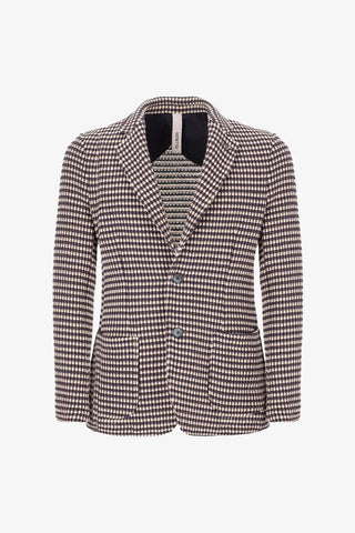 Reg Sport Coat in Blue and Taupe Knit