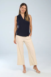 Sleeveless Slim V-Neck Top in 2 Colours