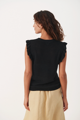 Adelynne Knitted Top in Black