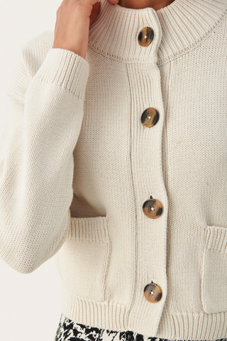 Clean Knitted Cotton Cardigan
