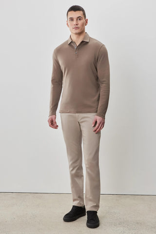 Long Sleeve Casual Polo Shirt in Multiple Colors