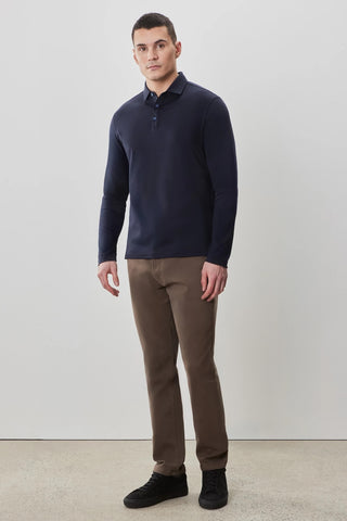 Long Sleeve Casual Polo Shirt in Multiple Colors
