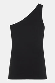 One-Shoulder Contour Top in Black or White