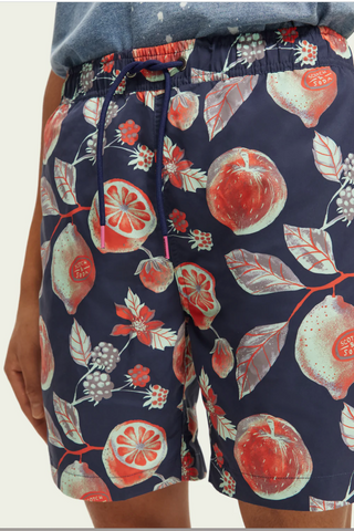 Circus Fruit Print Swim Shorts