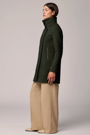 Abbi Straight-Fit Coat With Removable Bib in Cedar