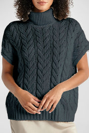 Abbott Short-Sleeved Turtleneck Sweater in 2 Colours