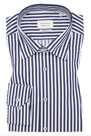 Long Sleeve Dress Shirt in Blue Stripe