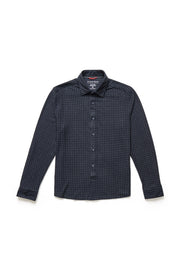 Long-Sleeved Houndstooth Jersey Shirt