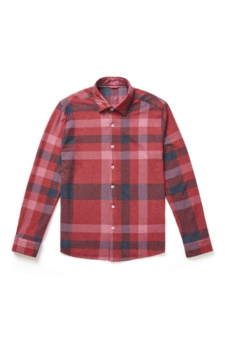 Long-Sleeved, Jumbo-Plaid Jersey Shirt 2 Colours